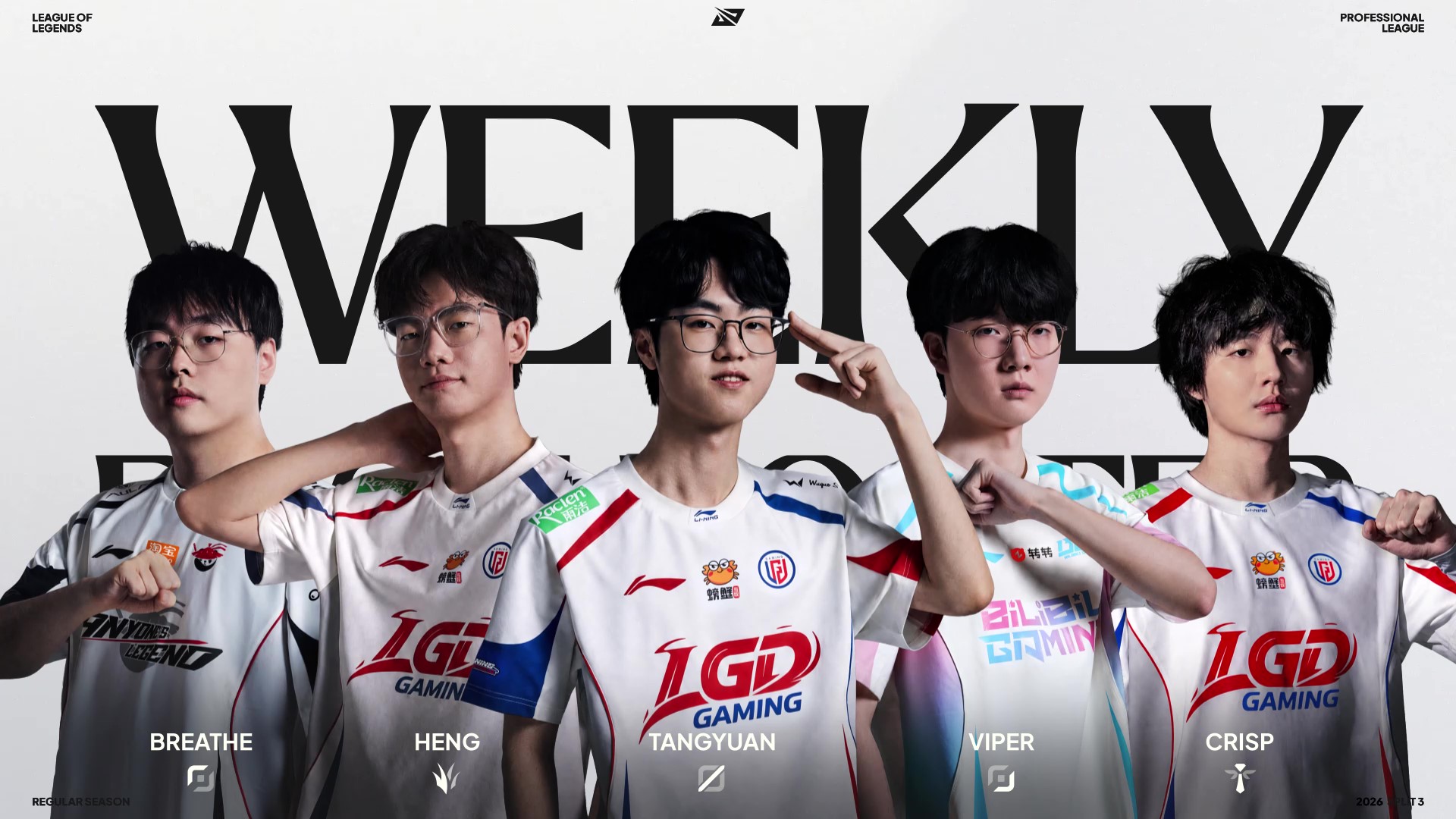 2026LPL第三赛段周最佳阵容—组内赛阶段Week 4