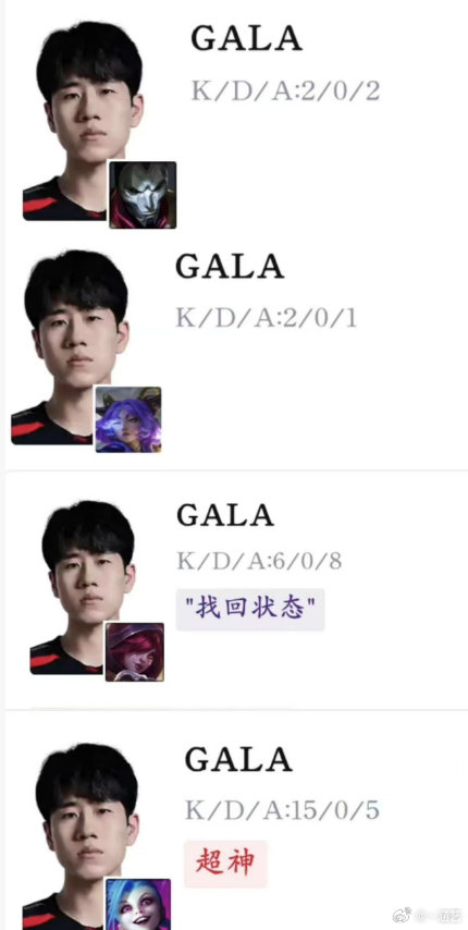 Gala BO5表现获赞并豪取五杀