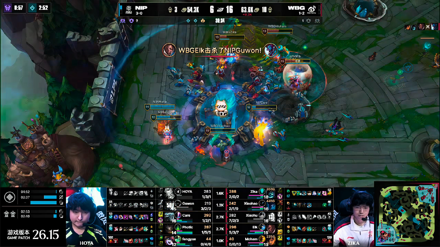 WBG 1-1 NIP，WBG扳回一城