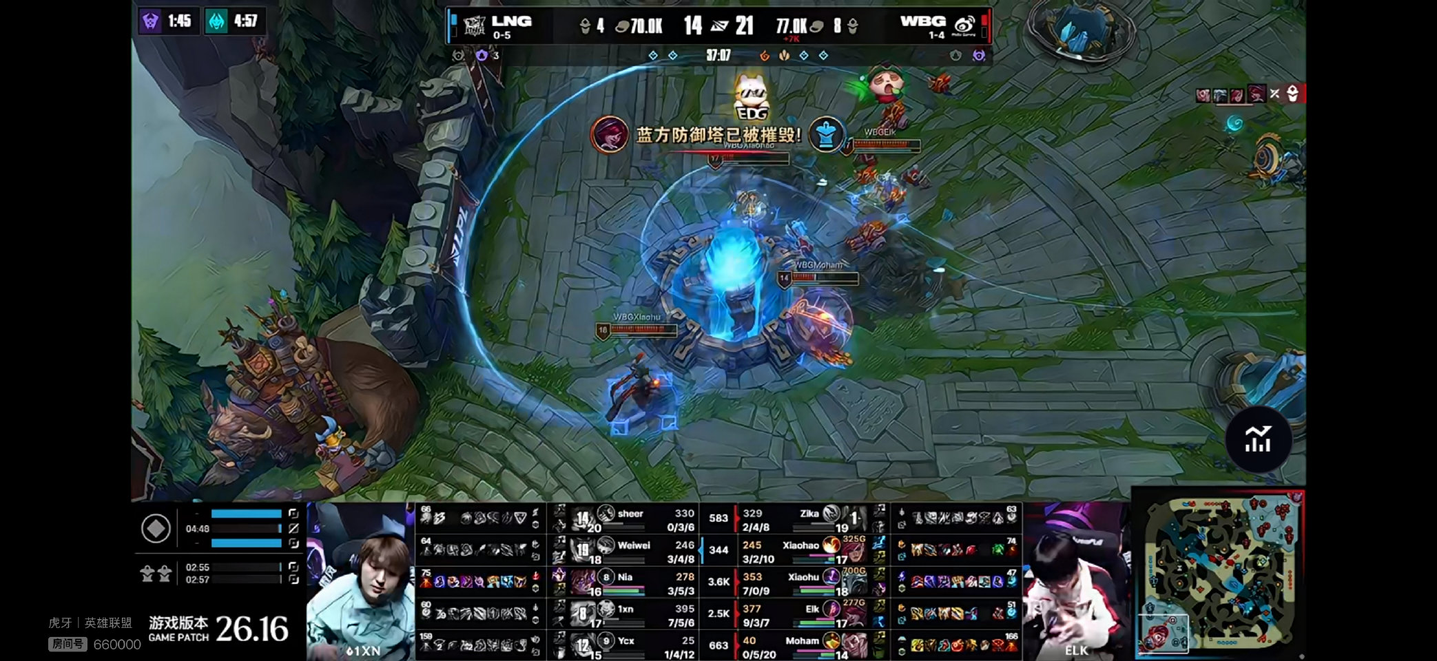WBG 2-1 LNG,小虎带队取胜