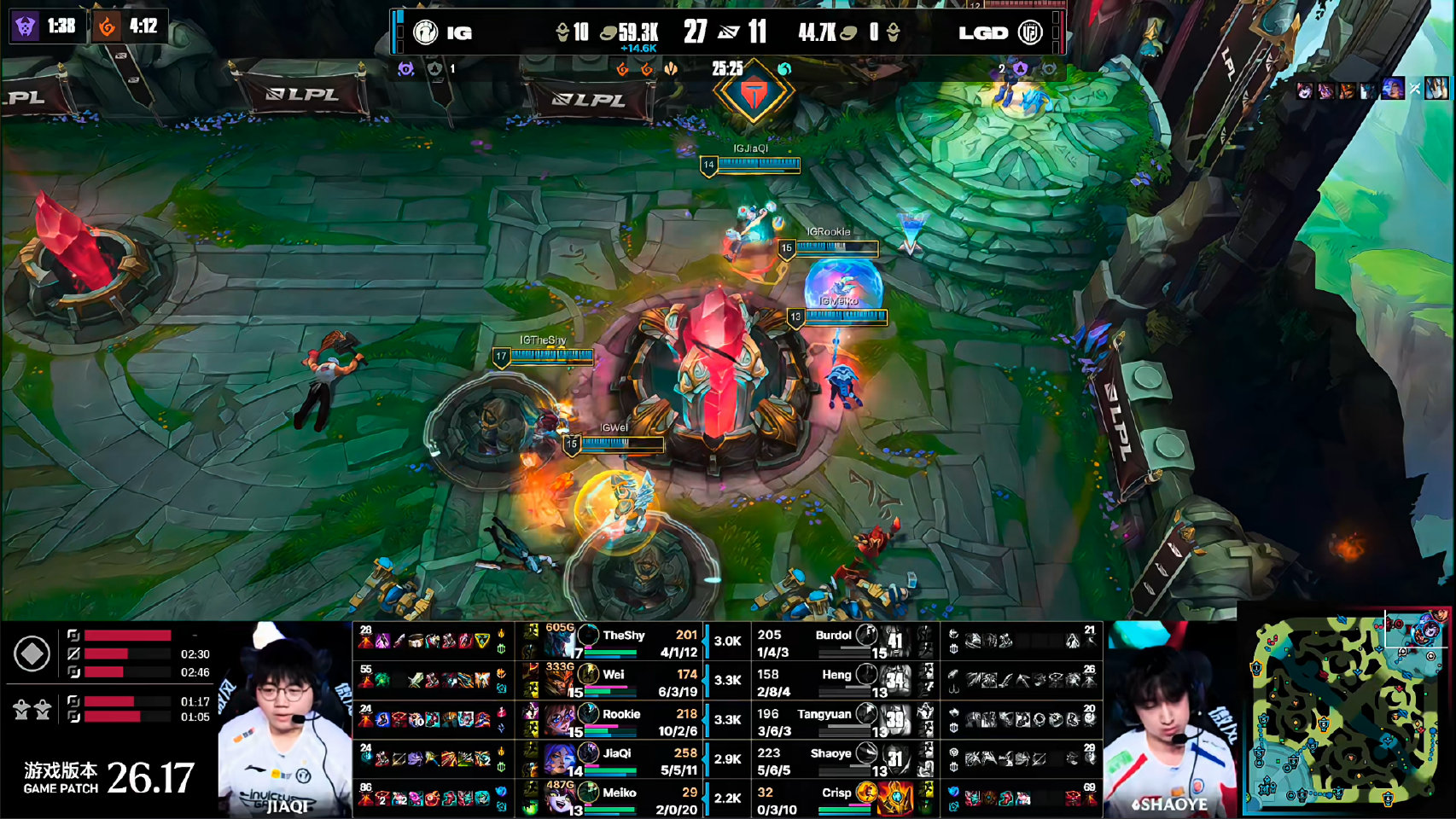 IG 2-0 LGD,拿到三个赛点