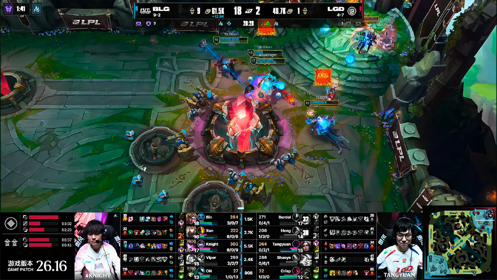 BLG 2-1 LGD 让一追二，Bin回归开门红