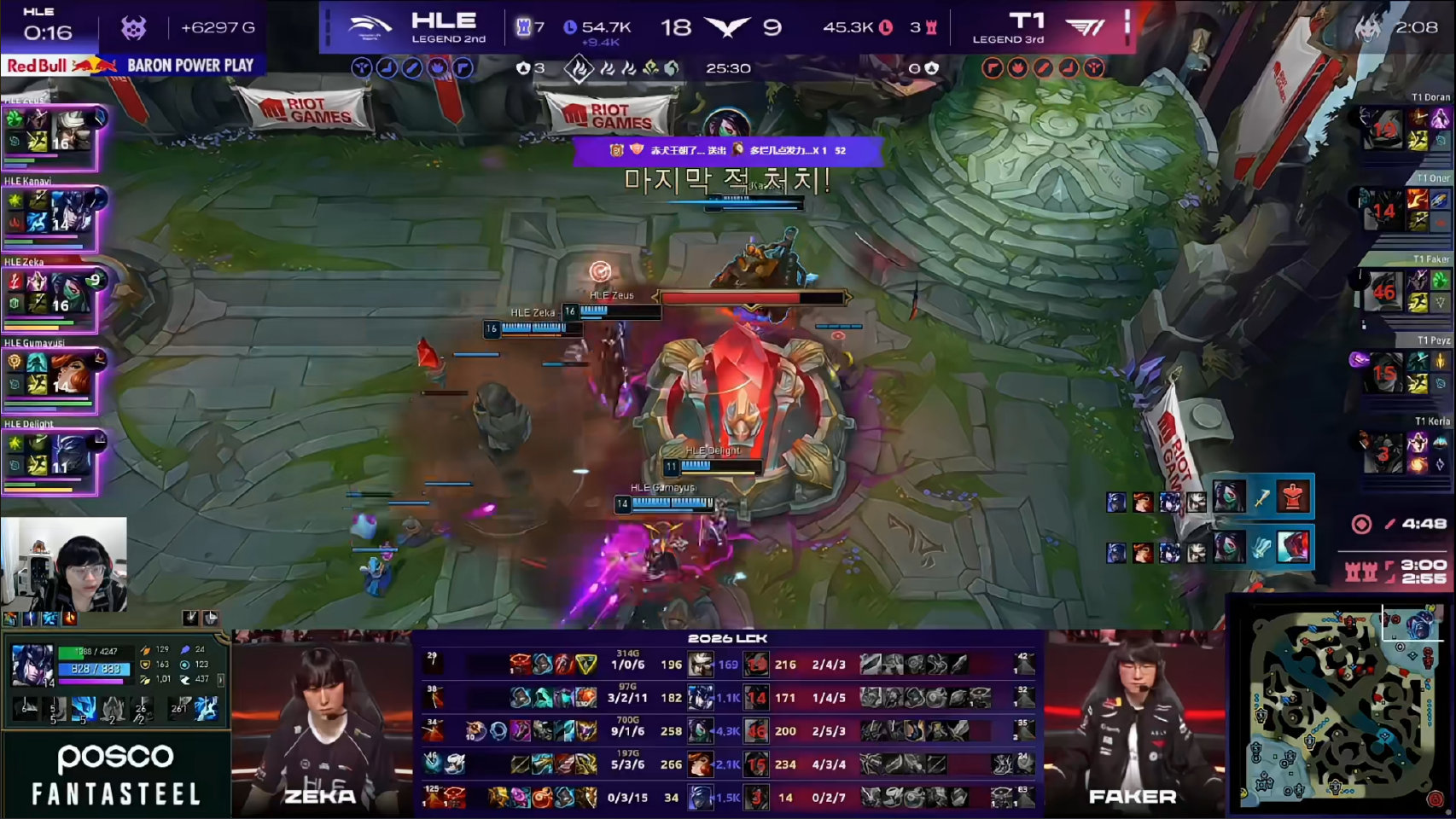 T1 2-1 HLE 赛后评论