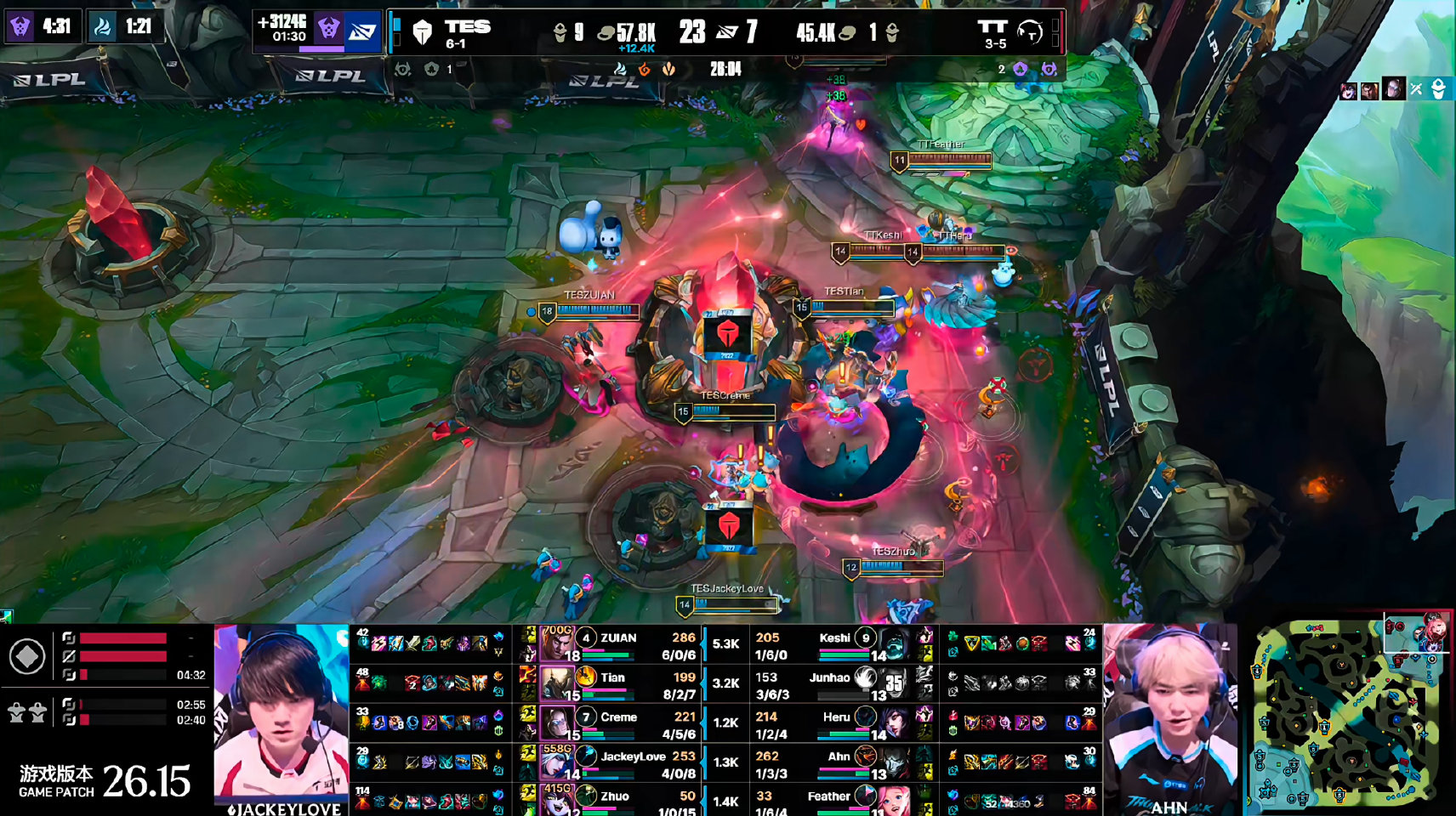 TES 2-0 TT,Zuian 表现亮眼