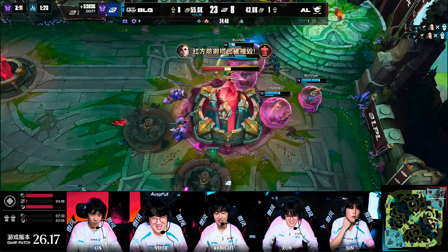 BLG 3-0 AL 赛果预测与赛后评论