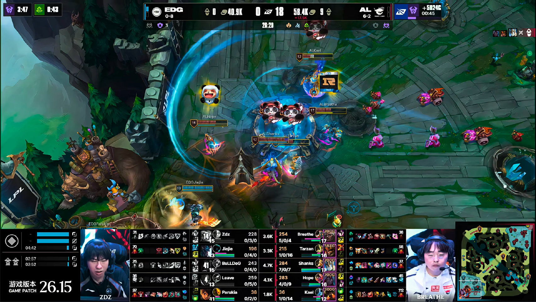 EDG 1-1 AL,AL扳回一城