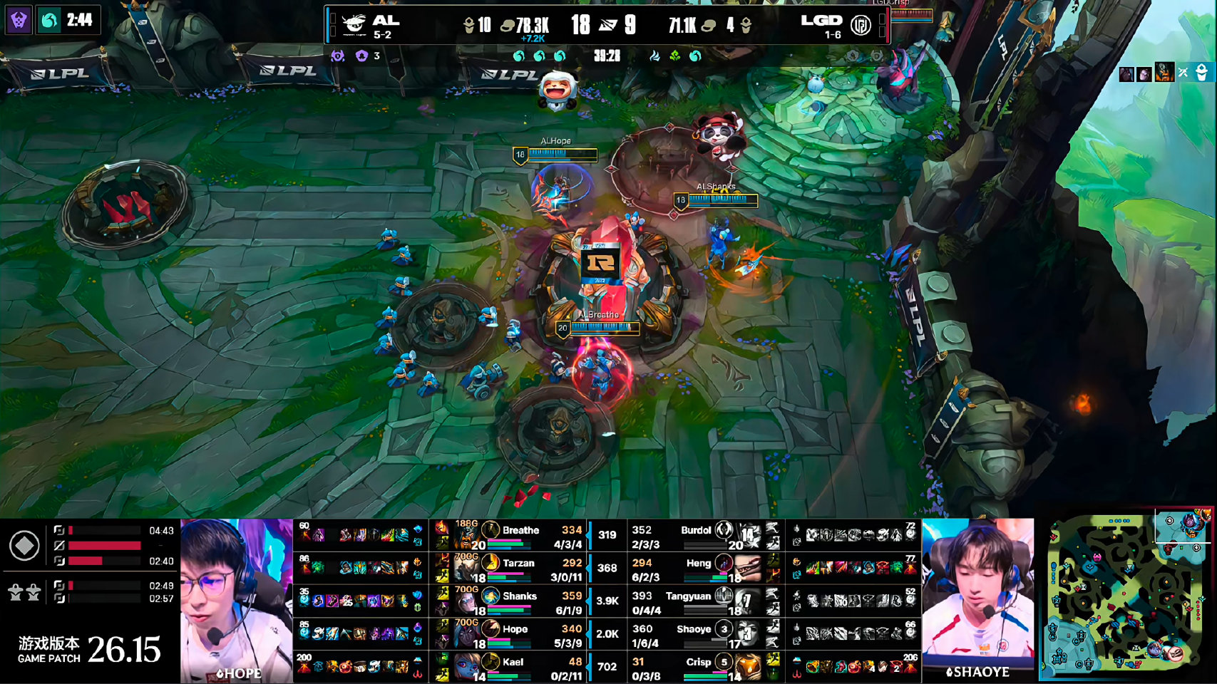 AL 1-0 LGD,AL先下一城