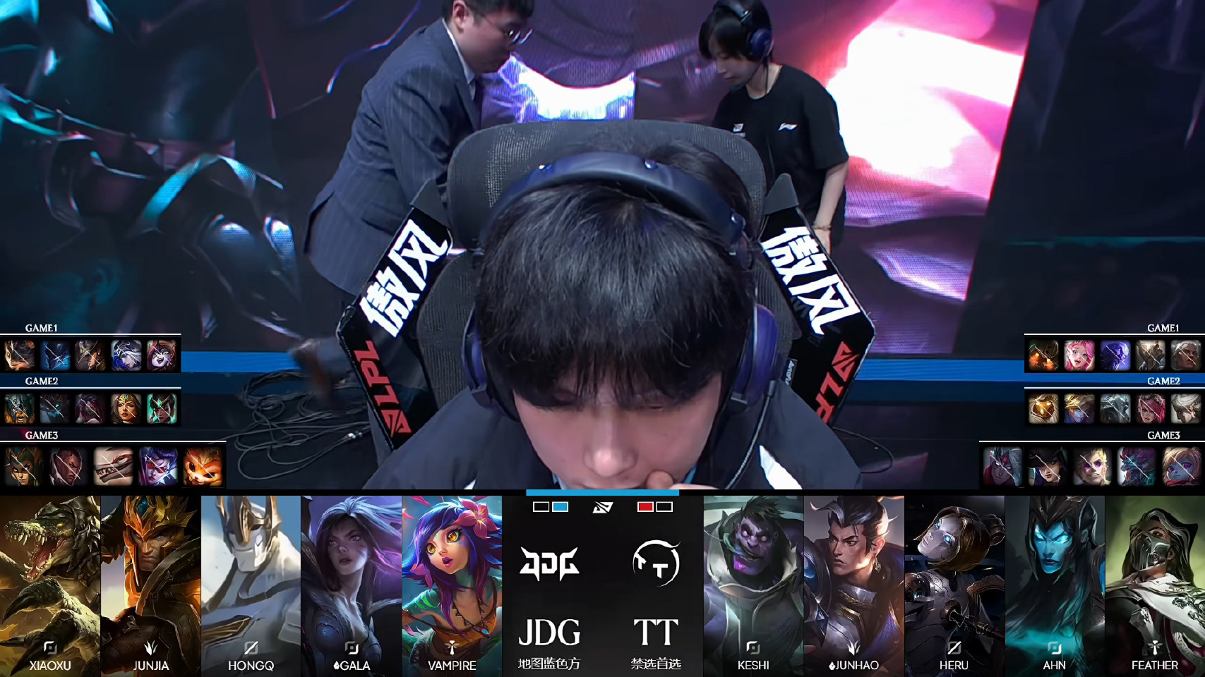JDG 2:1 战胜 TT,JunJia 获全场 MVP