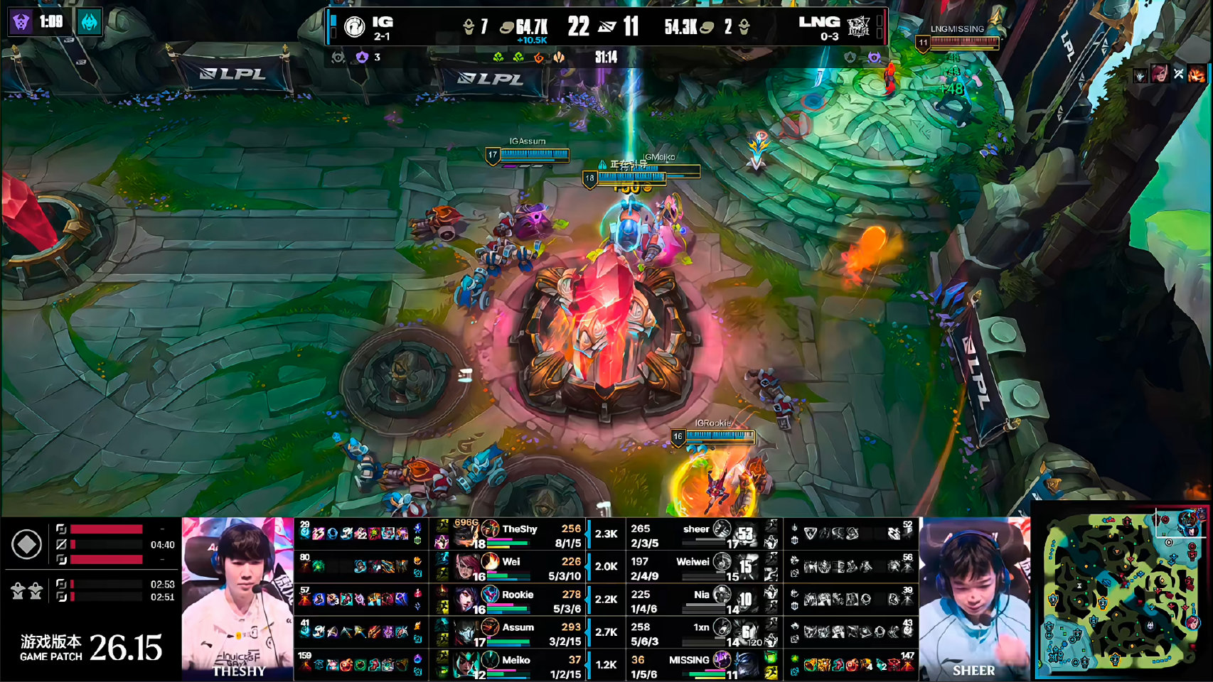 IG 2-0 LNG,晋级形势渐明