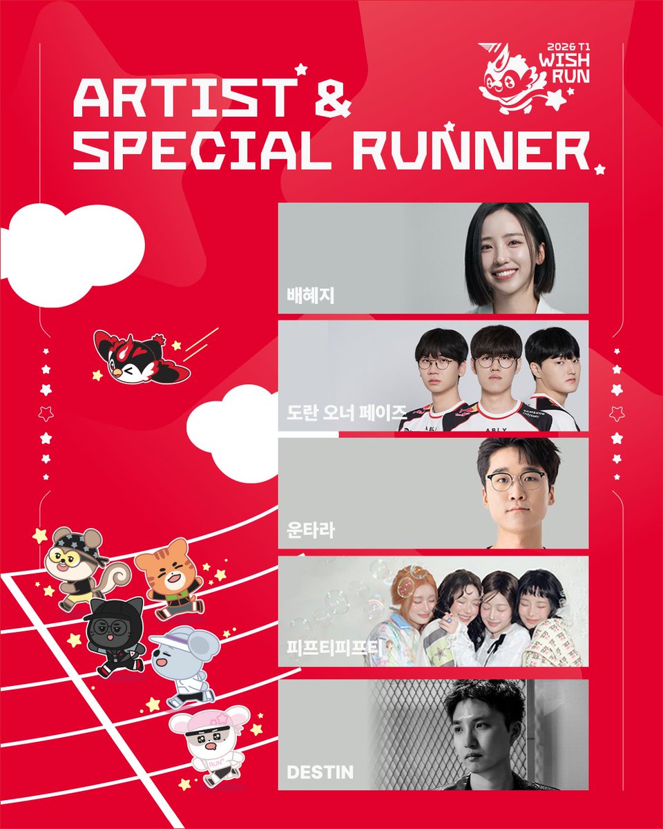 T1 WISH RUN 出演阵容介绍