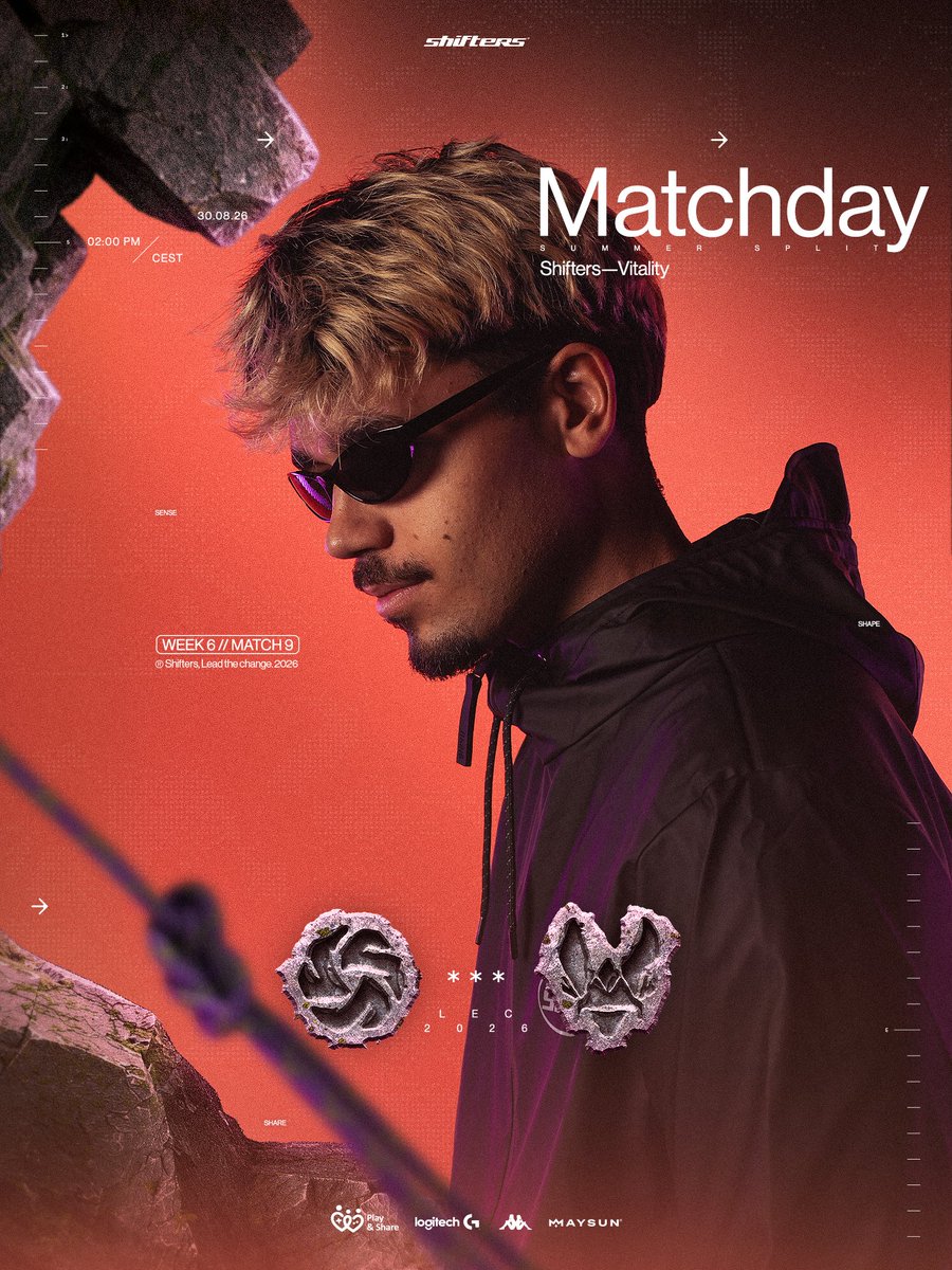 LEC 转推 ShiftersGG:最后一个系列赛对阵 Team Vitality