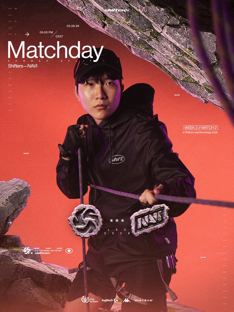 LEC 转发 ShiftersGG 对阵 NAVI League 的比赛预告