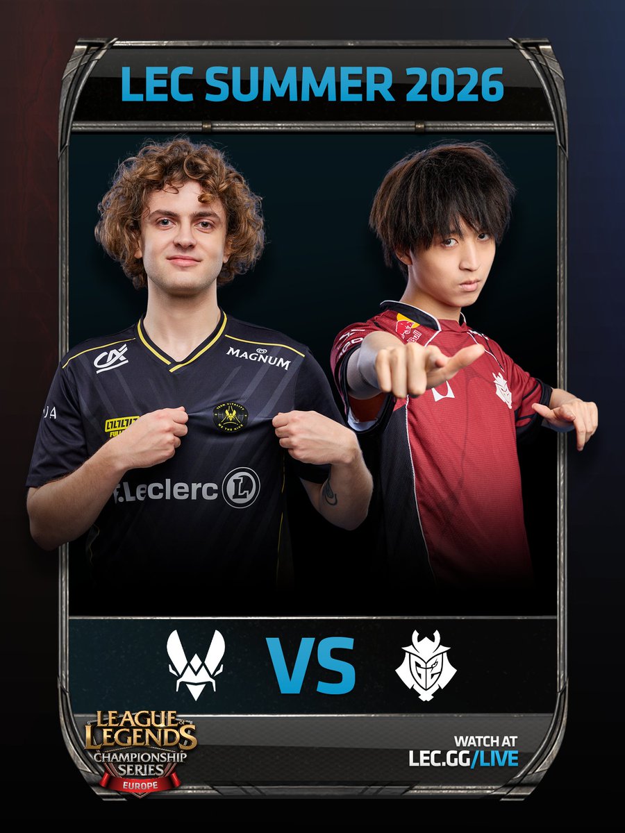 LEC:Team Vitality 对阵 G2 的比赛现在开始