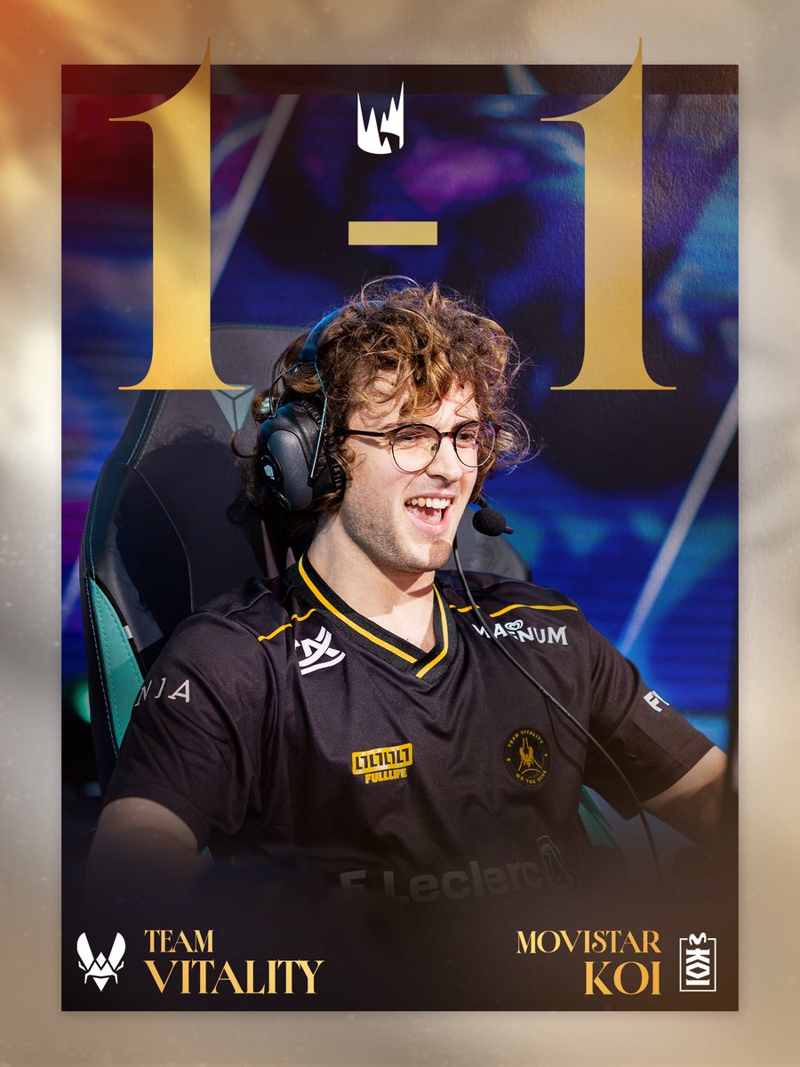 LEC:Team Vitality 扳平系列赛,终结对手连胜
