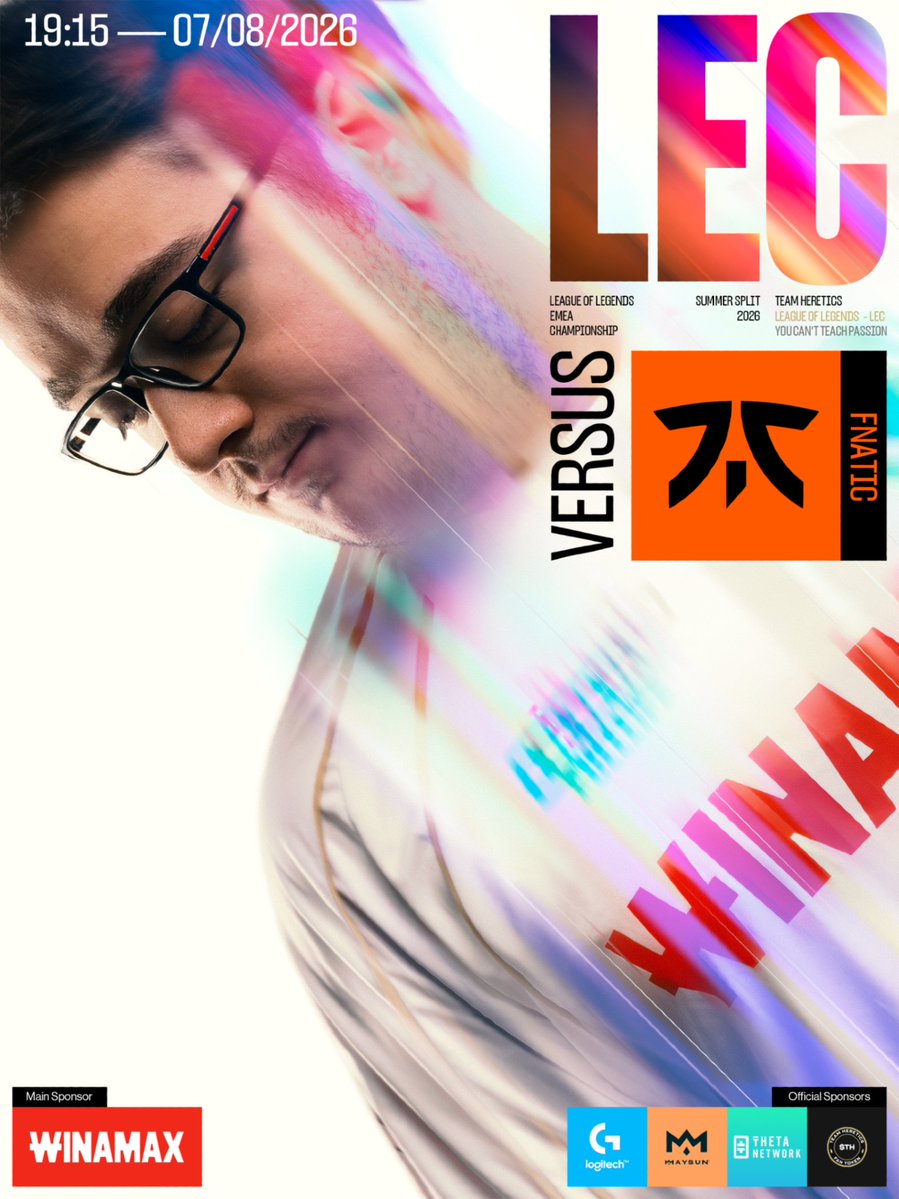 LEC 转推 Heretics 对阵 FNATIC 的赛前消息