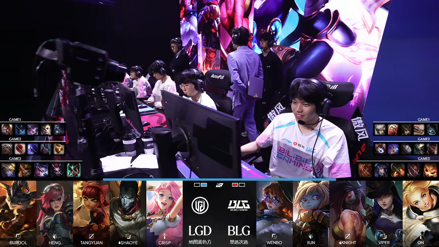 BLG 2:1 LGD，Knight 获全场MVP