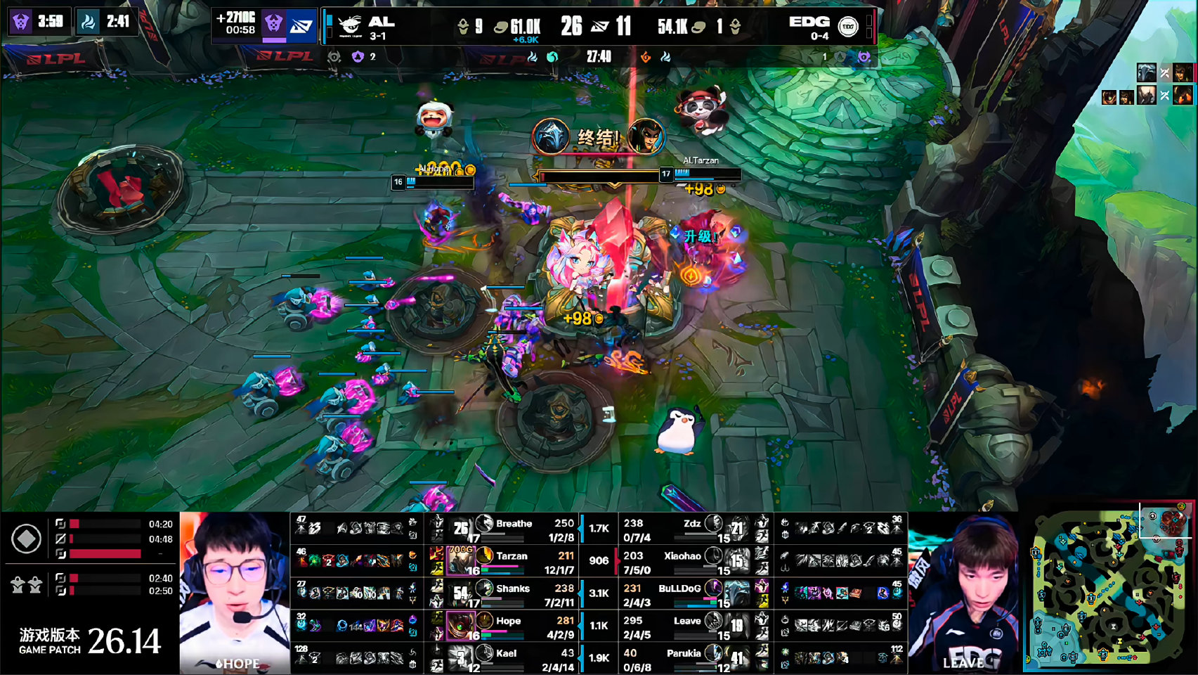 AL 2-0 EDG,速通比赛