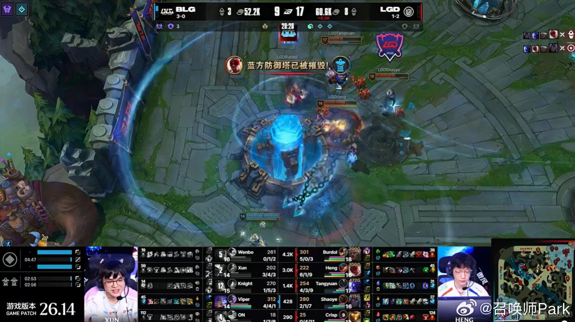 LGD翻盘BLG,Heng盲僧表现出色